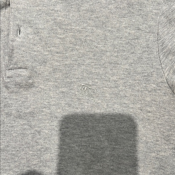 Burberry Gray Polo Shirt with Check Collar - Picture 3 of 4